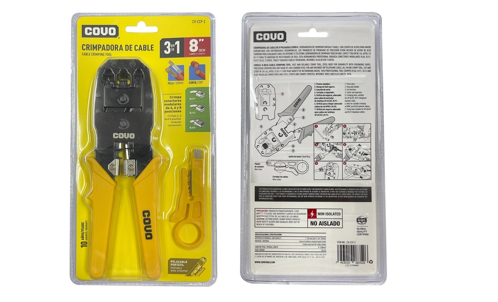 [7-364] CRIMPEADORA PONCHADORA 3 EN 1 COVO 7-364