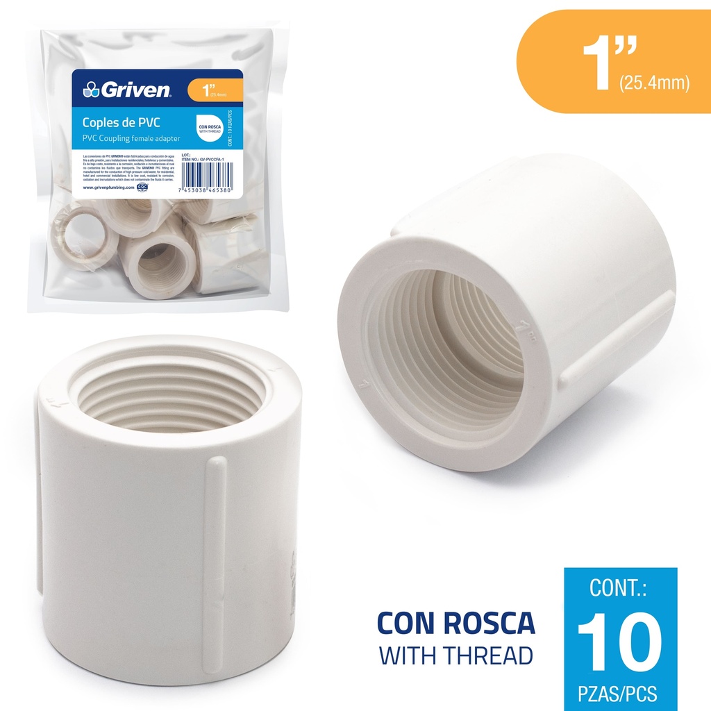 UNION PVC ROSCADA 1" GRIVEN 7-422