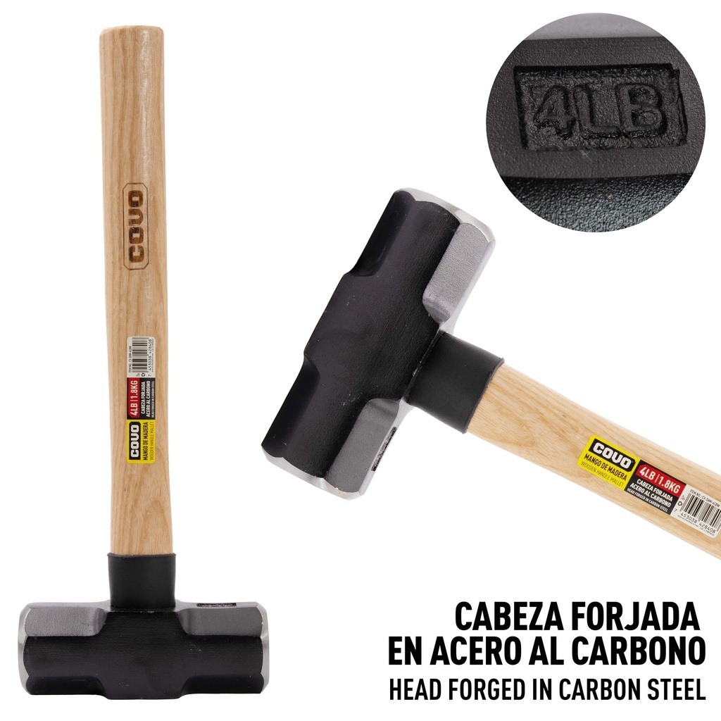 MAZO HIERRO M/MADERA 4LBS COVO 7-491