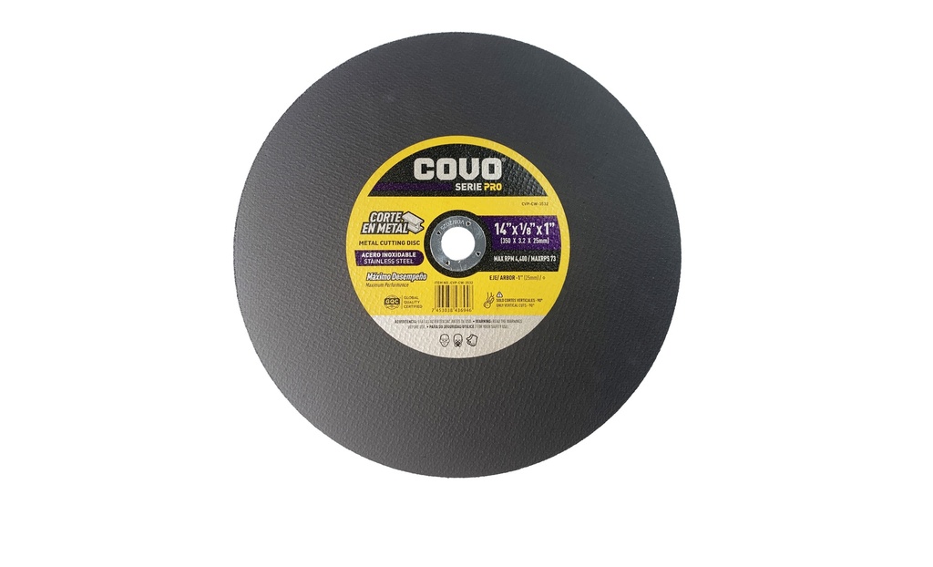 DISCO DE TRONZADORA x 14" COVO PRO 7-506