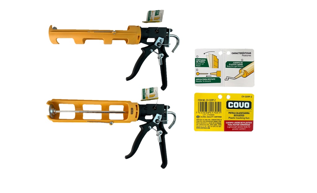 PISTOLA PLAST P/CARTUCHO SILICON COVO 7-508