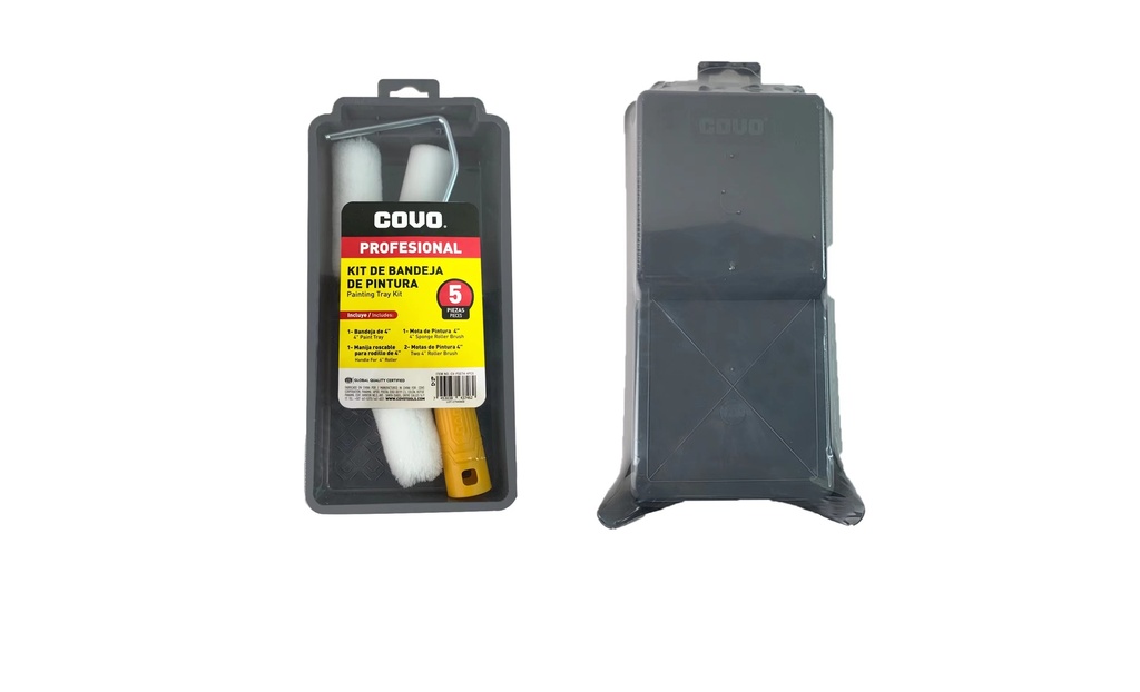 KIT BANDEJA RODILLO 4" 5 PCS COVO 7-533