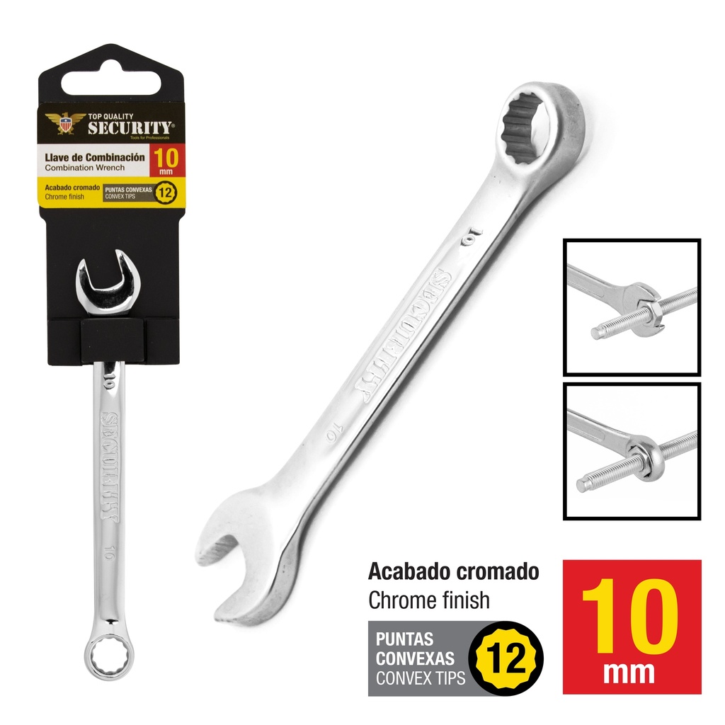 LLAVE COMBINADA x 10MM SECURITY 7-599