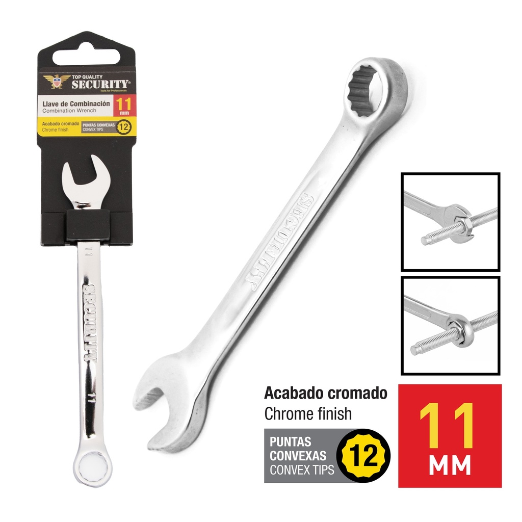 LLAVE COMBINADA x 11MM SECURITY 7-600
