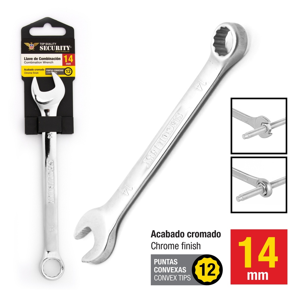 LLAVE COMBINADA x 14MM SECURITY 7-603