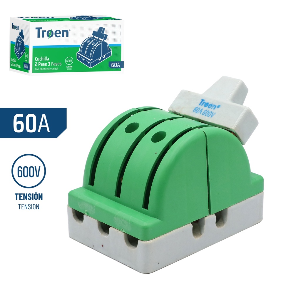 CUCHILLA DOBLE PASE 3Px60A TROEN 7-622