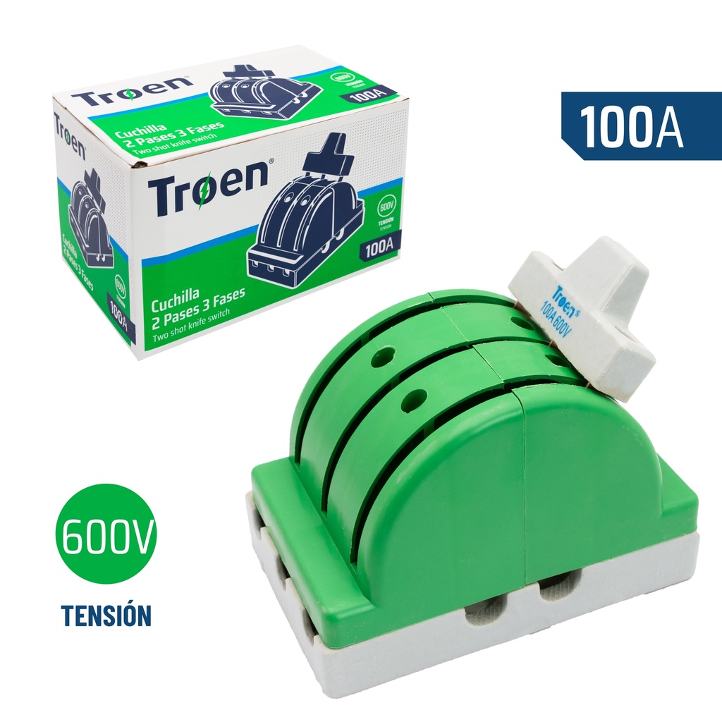 CUCHILLA DOBLE PASE 3Px100A TROEN 7-623