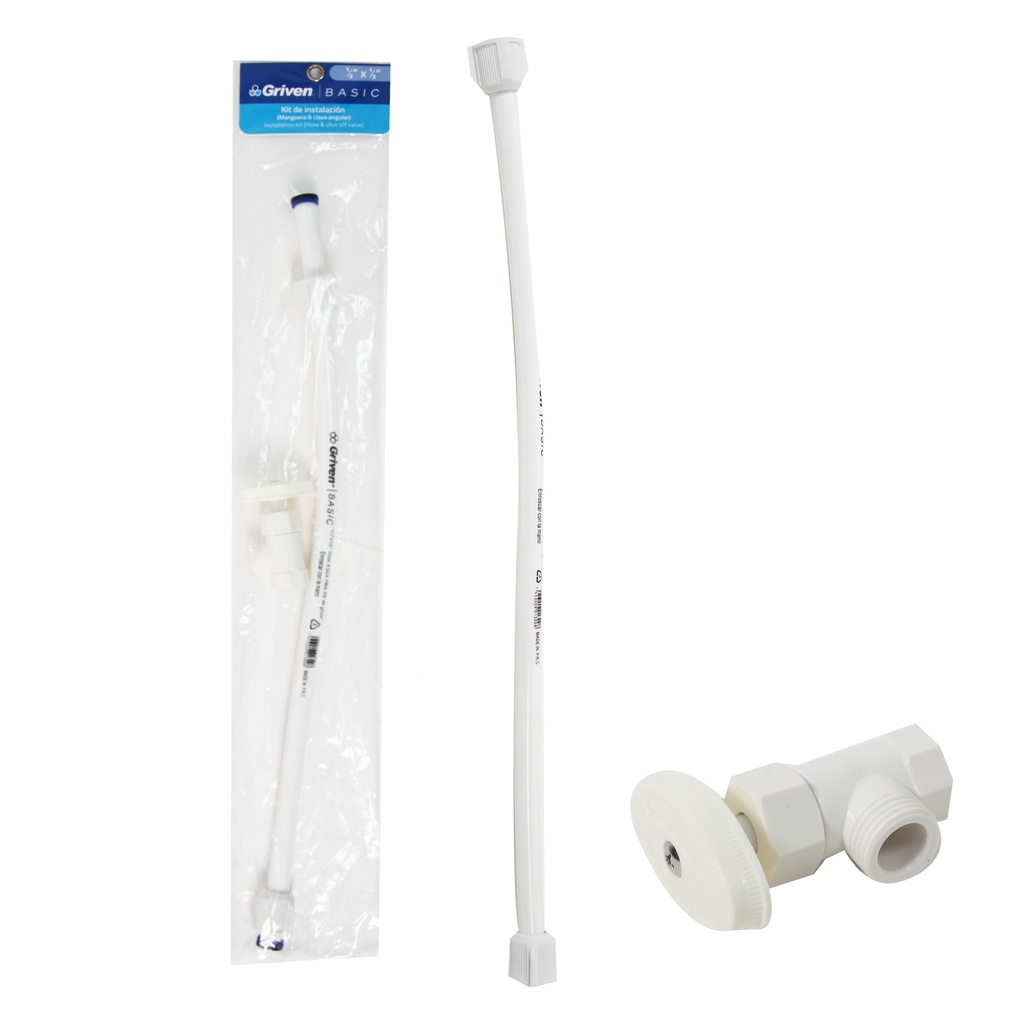 CANILLA + LLAVE DE ARRESTO 1/2" x 1/2" PVC GRIVEN 7-633