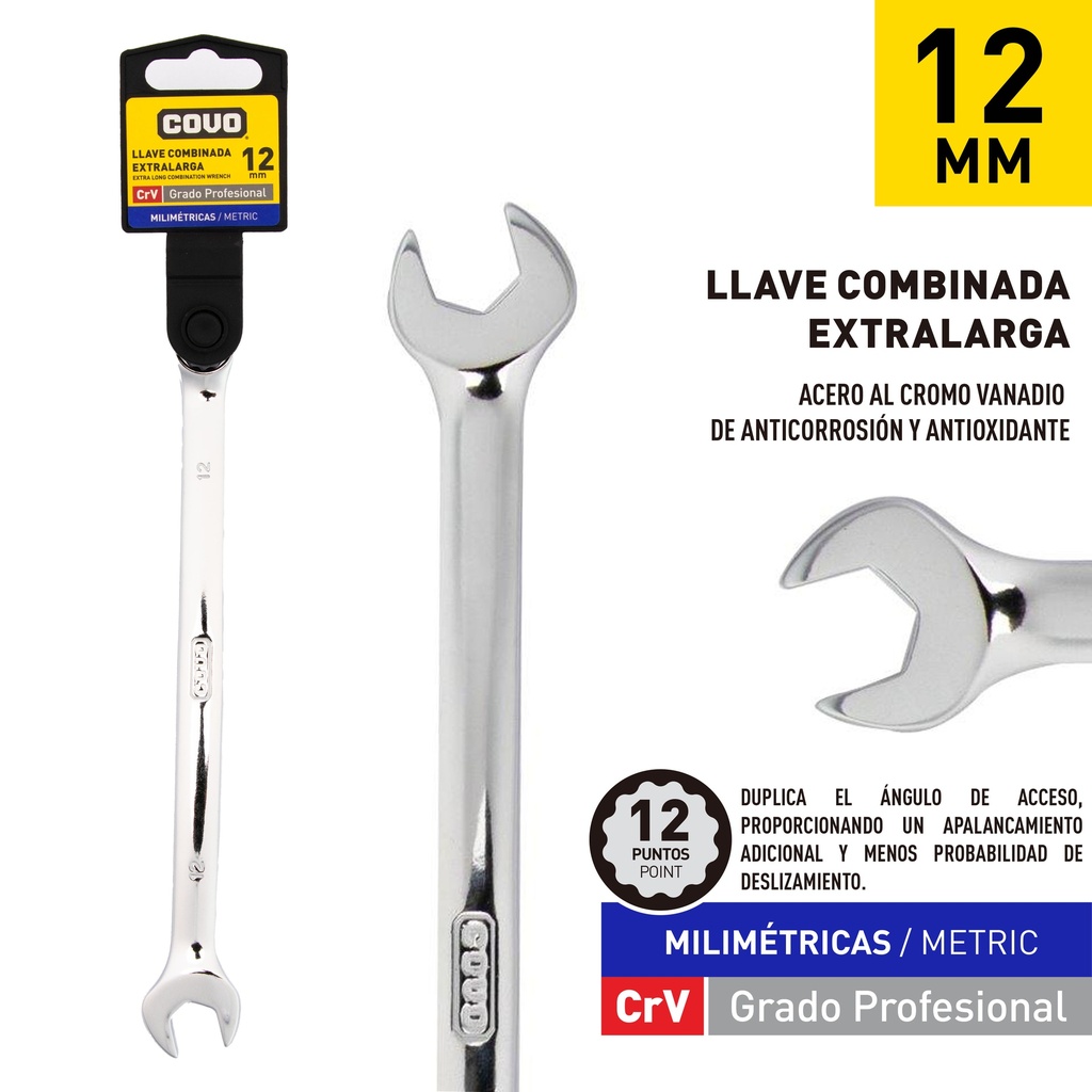 LLAVE COMBINADA x 12MM COVO 7-746
