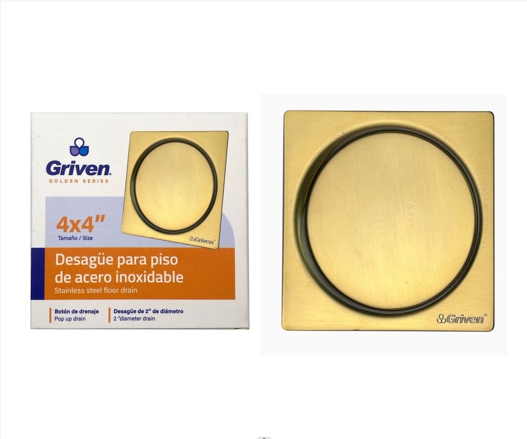 REJILLA CUADRADA PUSH BUTTOM GRIVEN GOLD 7-855