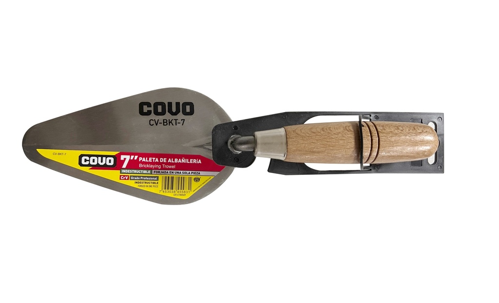 CUCHARA ALBAÑIL 7" M/MADERA COVO 7-860