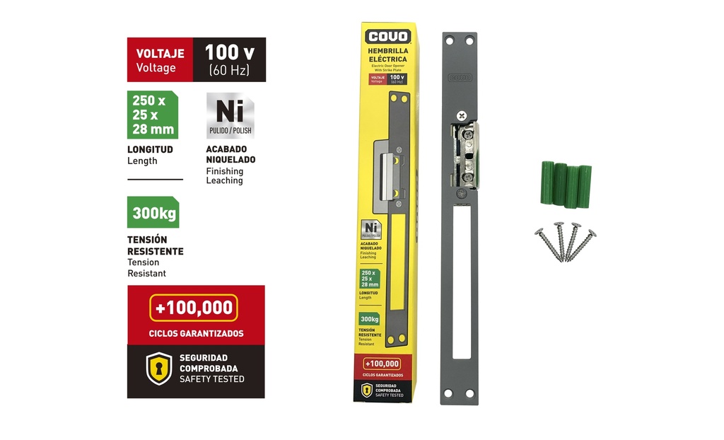 HEMBRILLA ELECTRICA LARGA 110V COVO 7-896