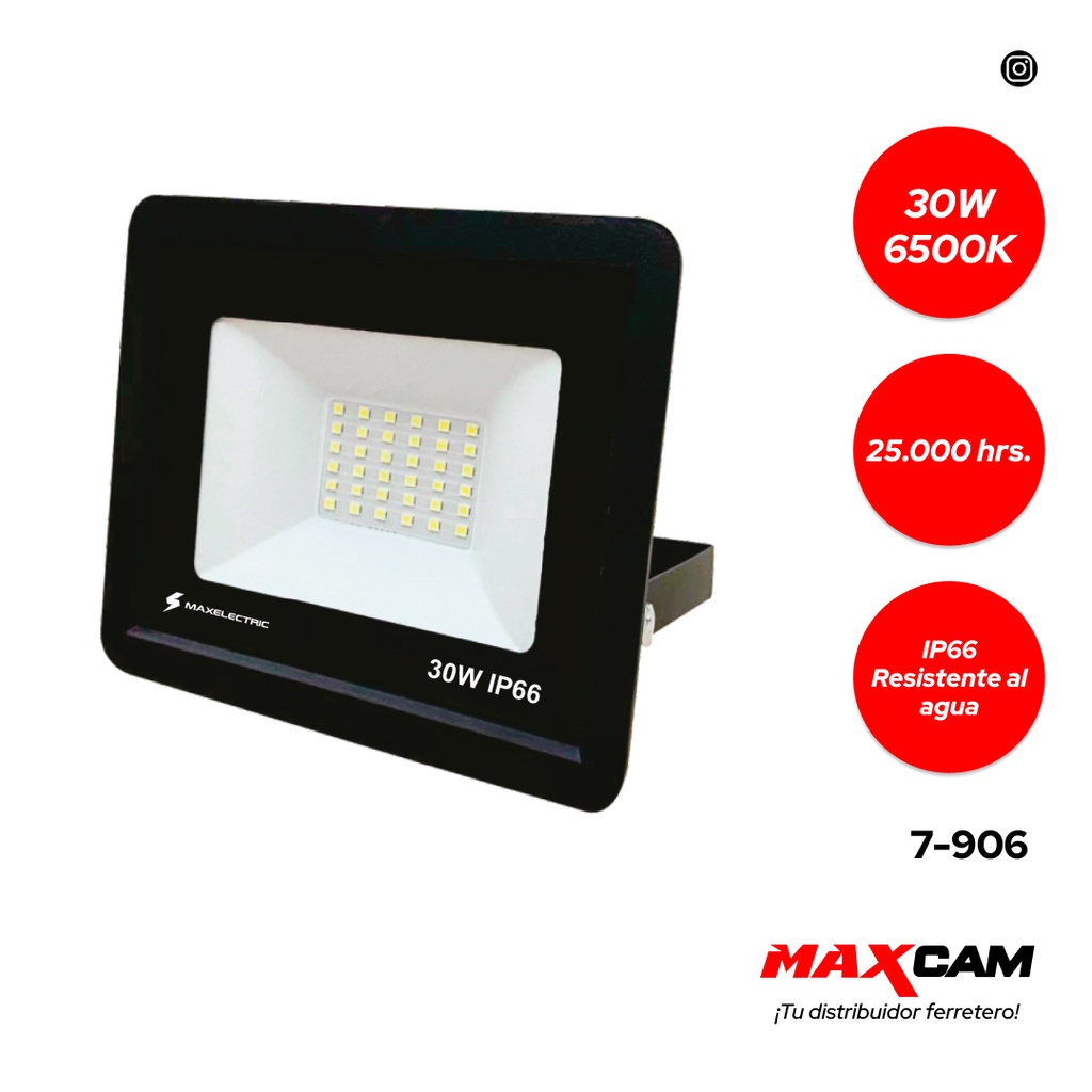 REFLECTOR SLIM LED 30W 85V/265V MAXELECTRIC 7-906