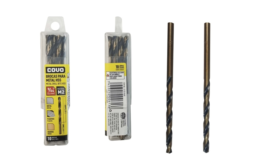 MECHA HSS METAL x 9/64 x 10 UNID COVO 7-917