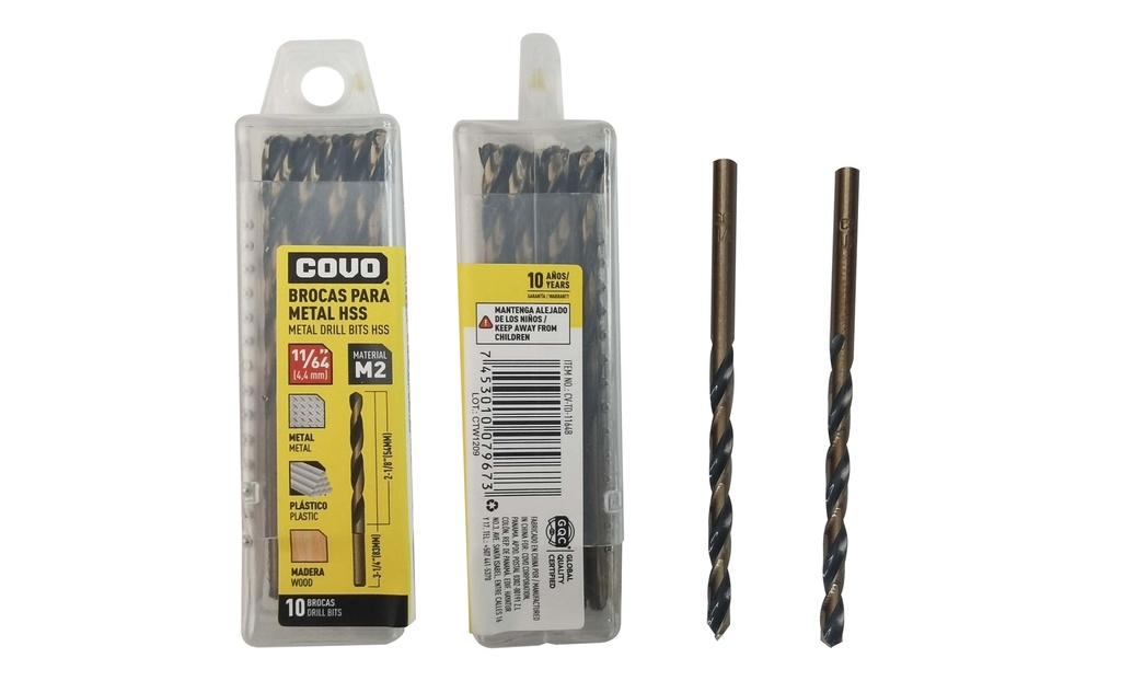 MECHA HSS METAL x 11/64 x 10 UNID COVO 7-918