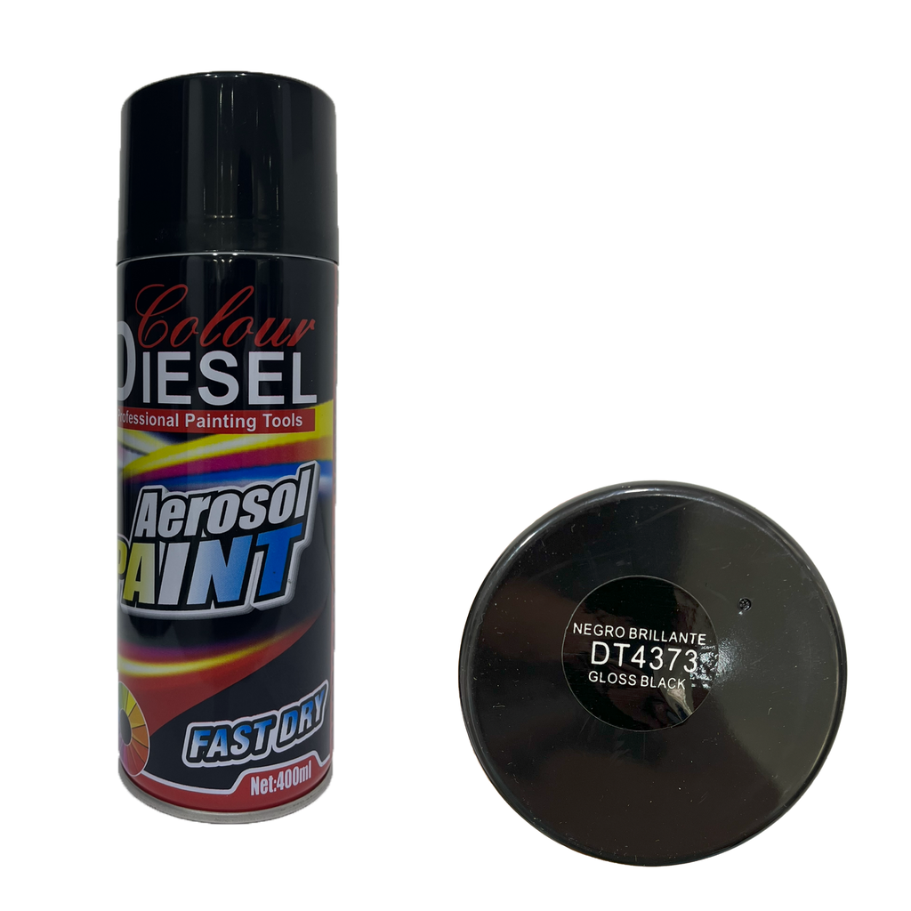 SPRAY NEGRO BRILLANTE x 400 ML DIESEL COLOUR 7-946