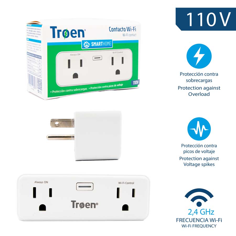 TOMA DOBLE INTELIGENTE WIFI TROEN 7-957