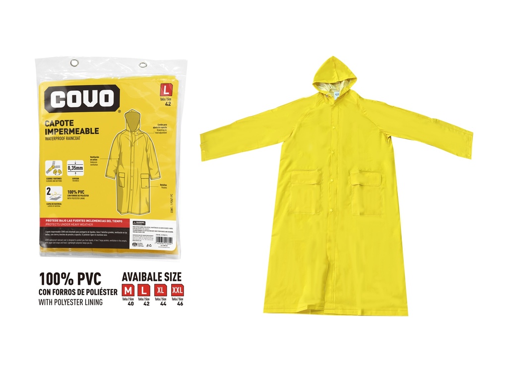 IMPERMEABLE T/PONCHO TALLA L COVO 7-978