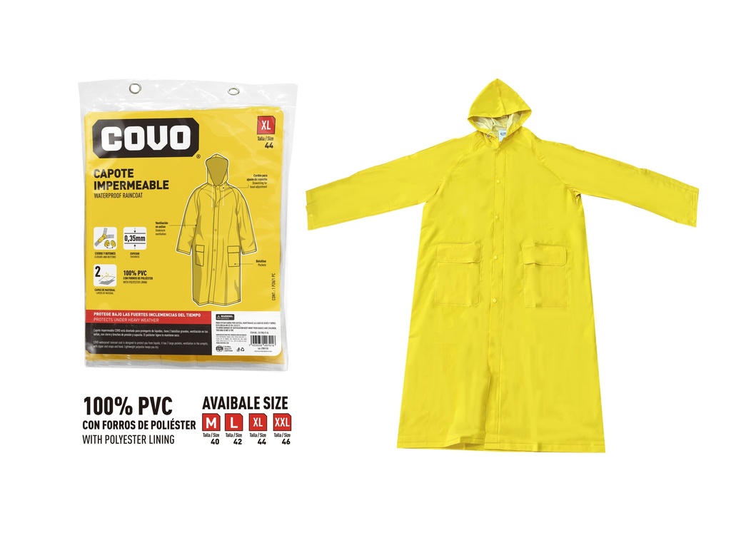 IMPERMEABLE T/PONCHO TALLA XL COVO 7-979
