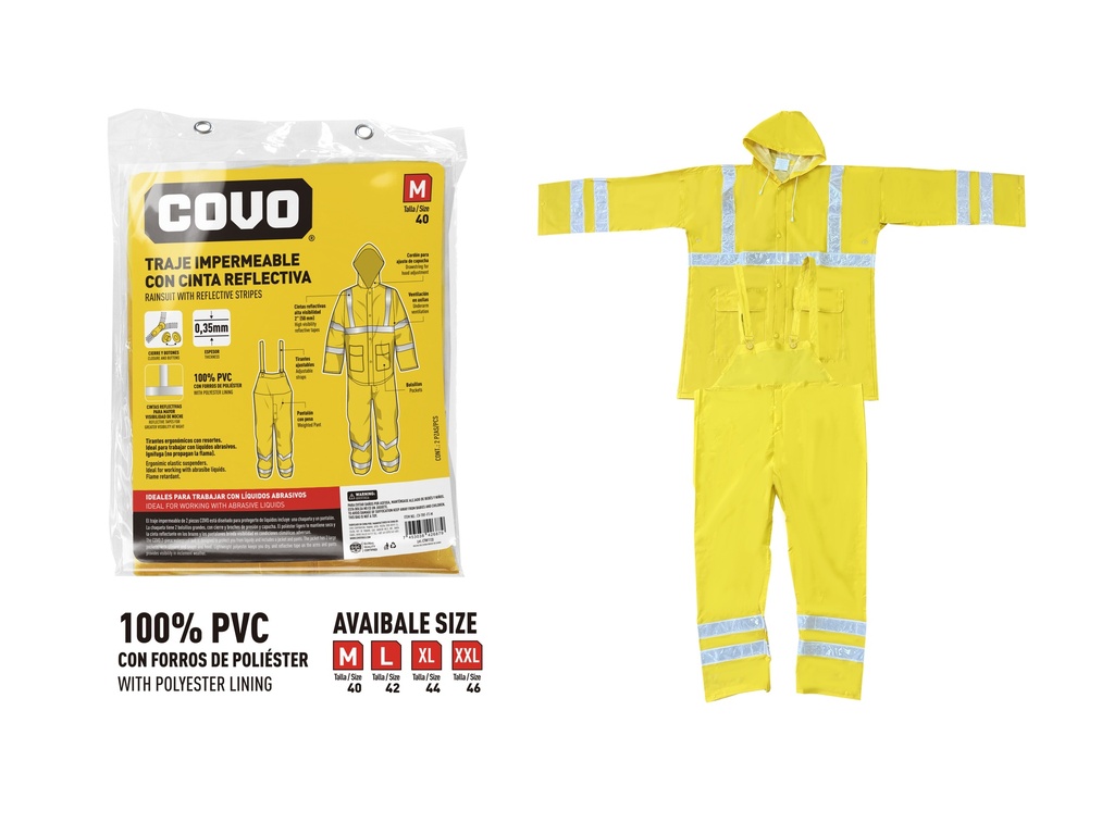 IMPERMEABLE PANT/CHAQUETA T M REFLECTIVO COVO 7-981