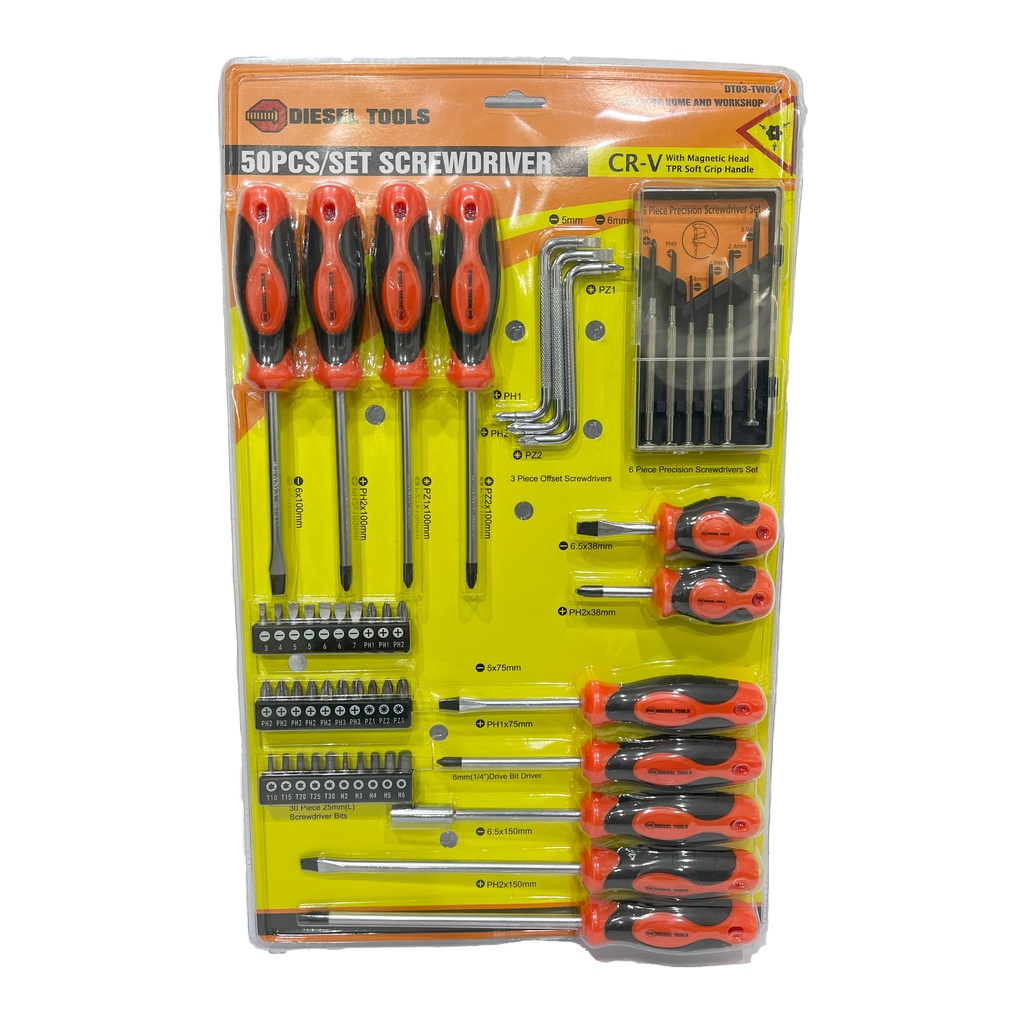 JUEGO DESTORNILLADOR 50 PCS DIESEL TOOLS 8-104