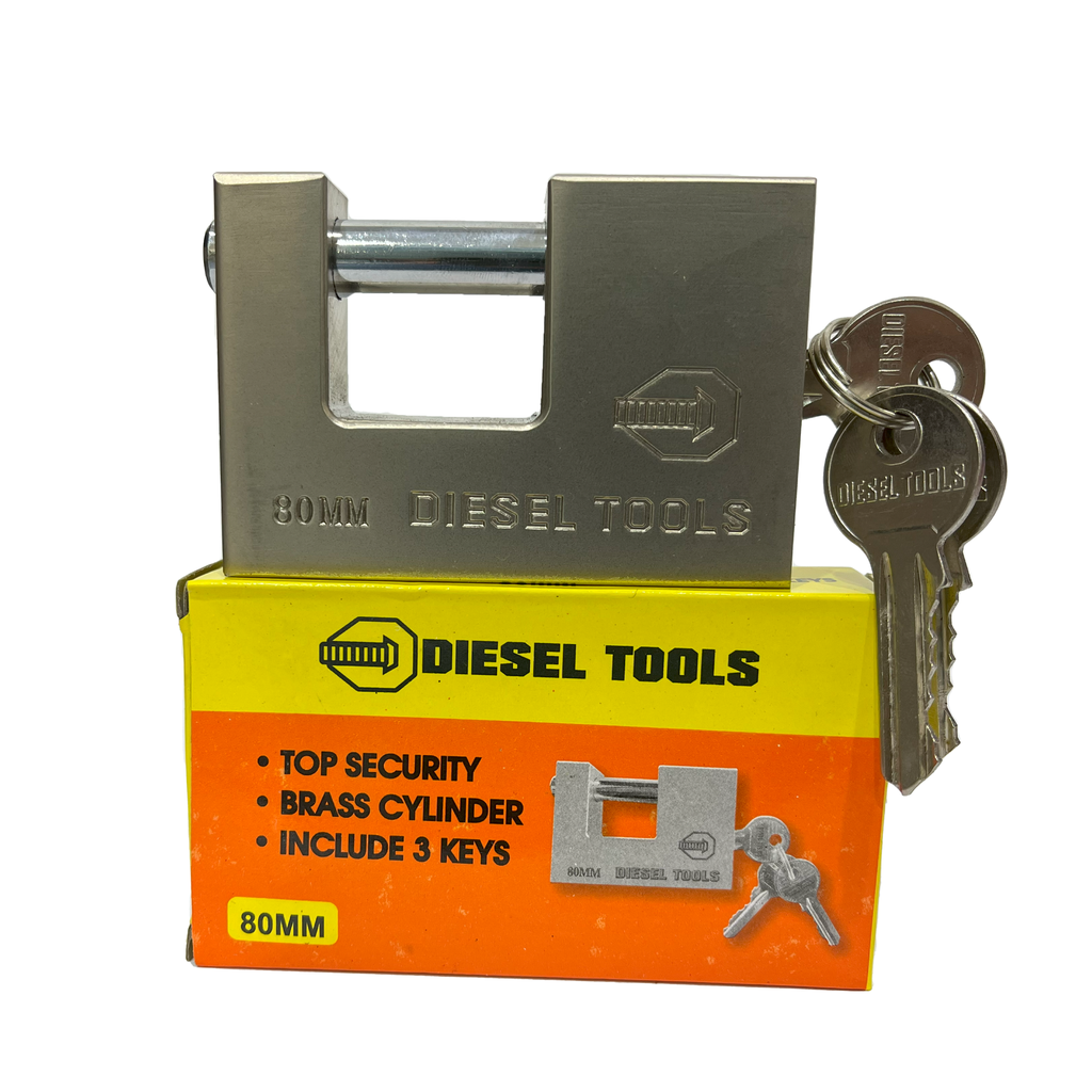 CANDADO ANTICIZALLA PLATEADO 80MM DIESEL TOOLS 8-111
