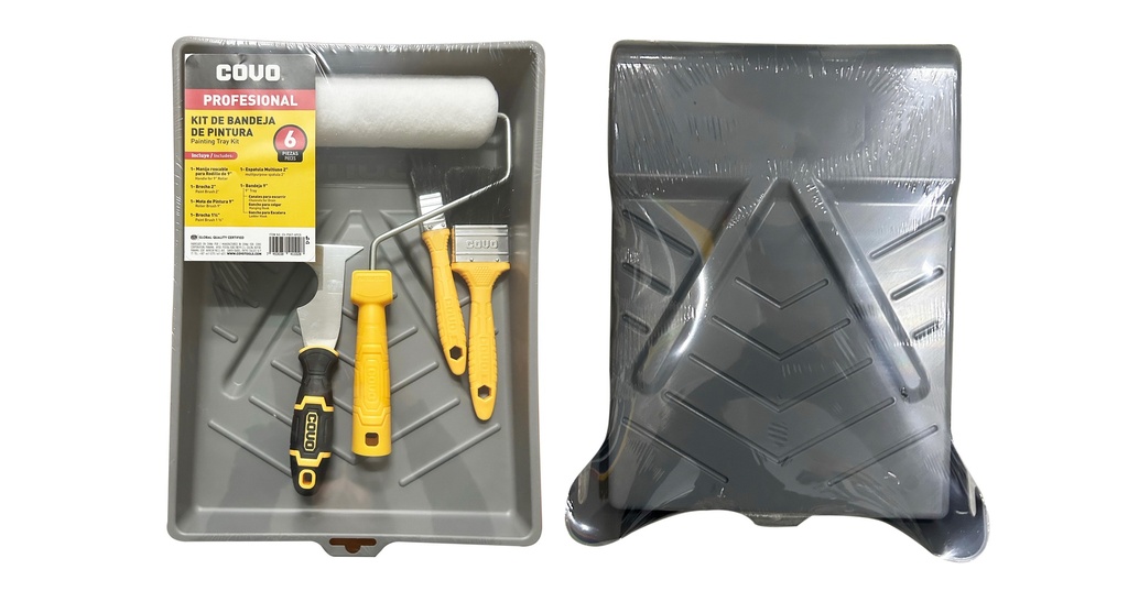 KIT BANDEJA RODILLO 9" 6 PCS COVO 8-148