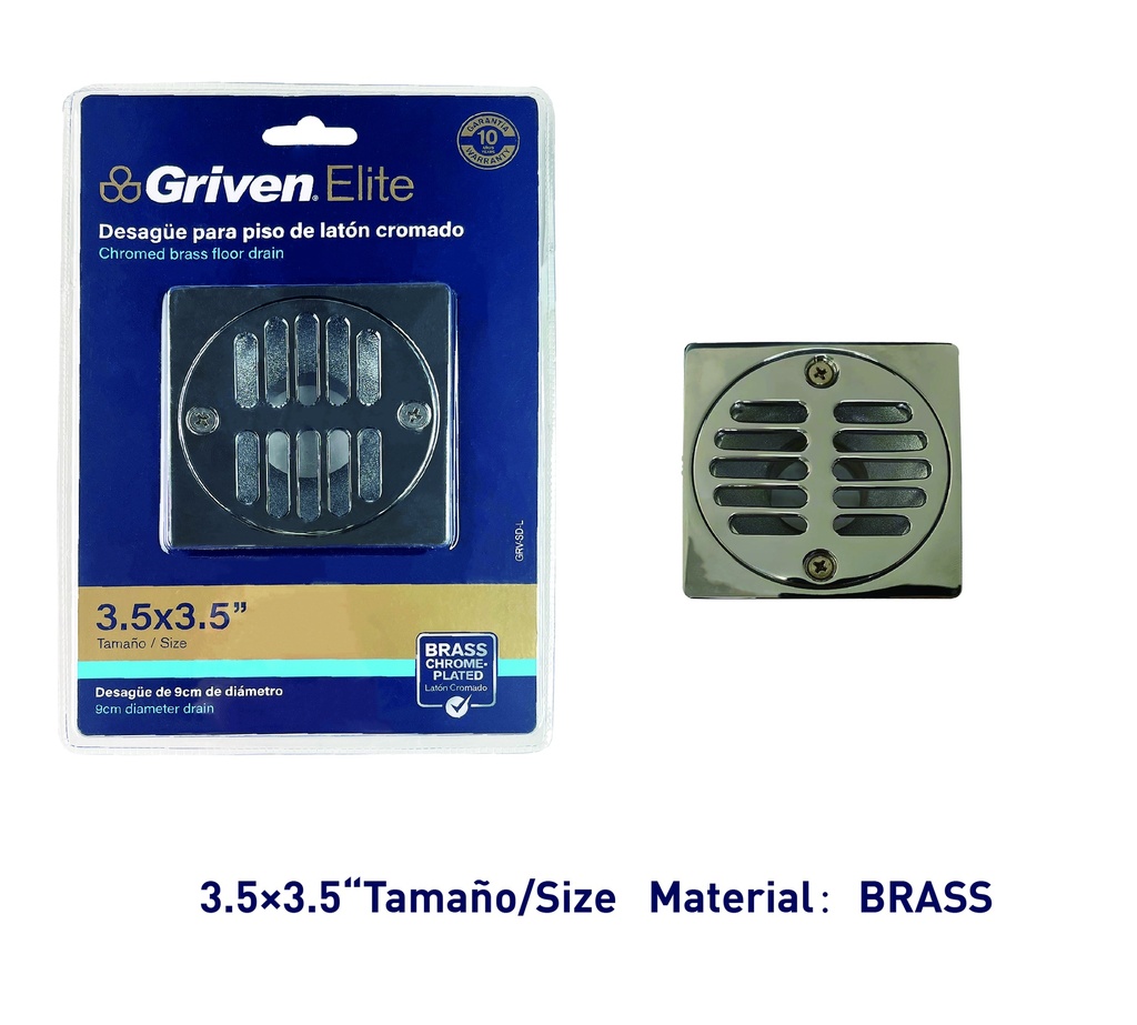 REJILLA CROMADA CUAD STANDAR GRIVEN ELITE 8-159