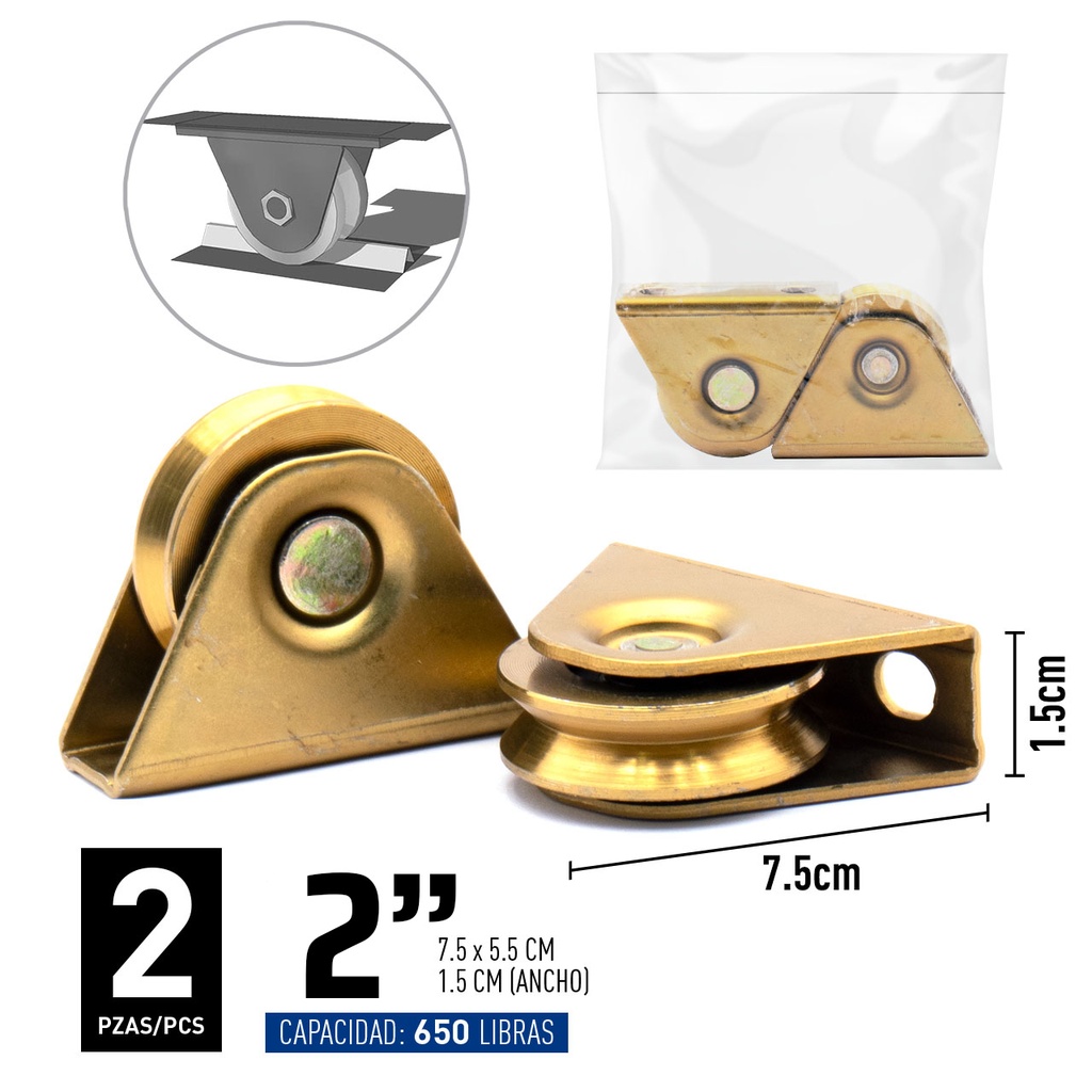 RUEDAS P/ANGULO 50MM V C/B IMPORTADA SECURITY 5-153