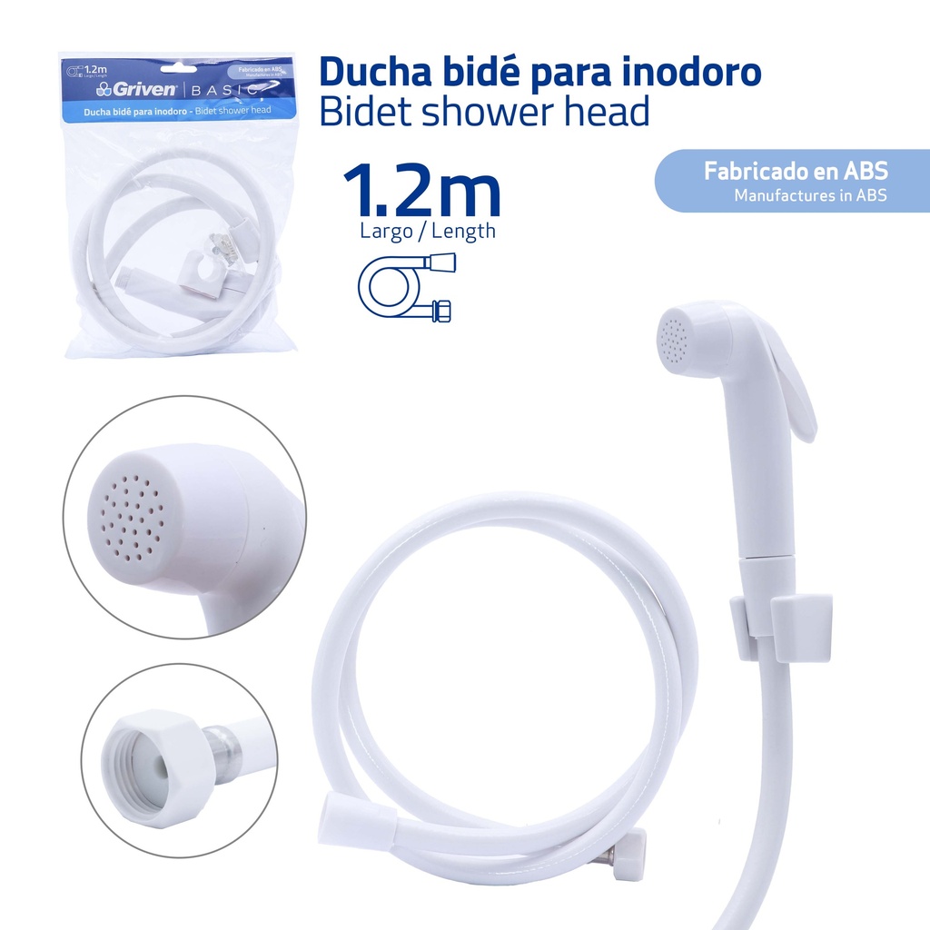 [5-245] DUCHA TELEFONO PVC 1,2 MTS GRIVEN BASIC 5-245