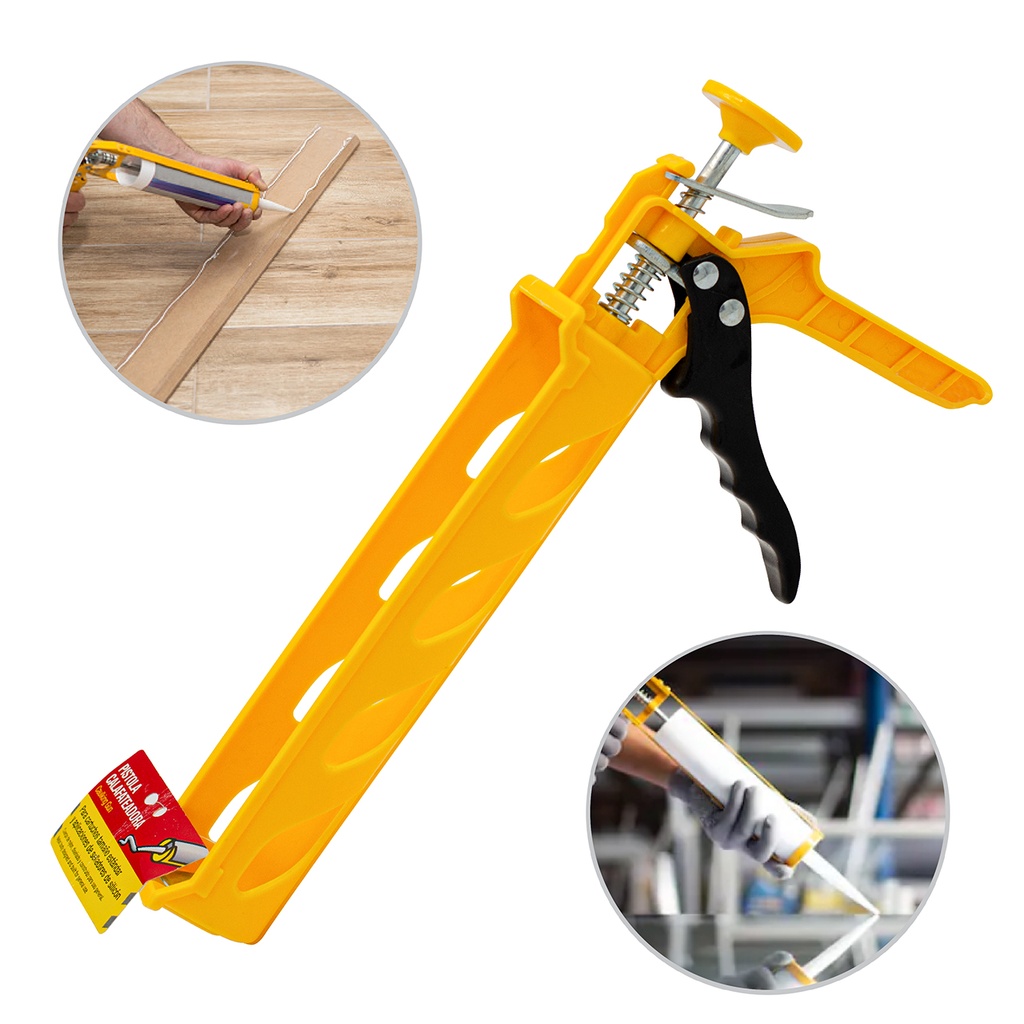 PISTOLA PLAST P/CARTUCHO SILICON SECURITY 5-268