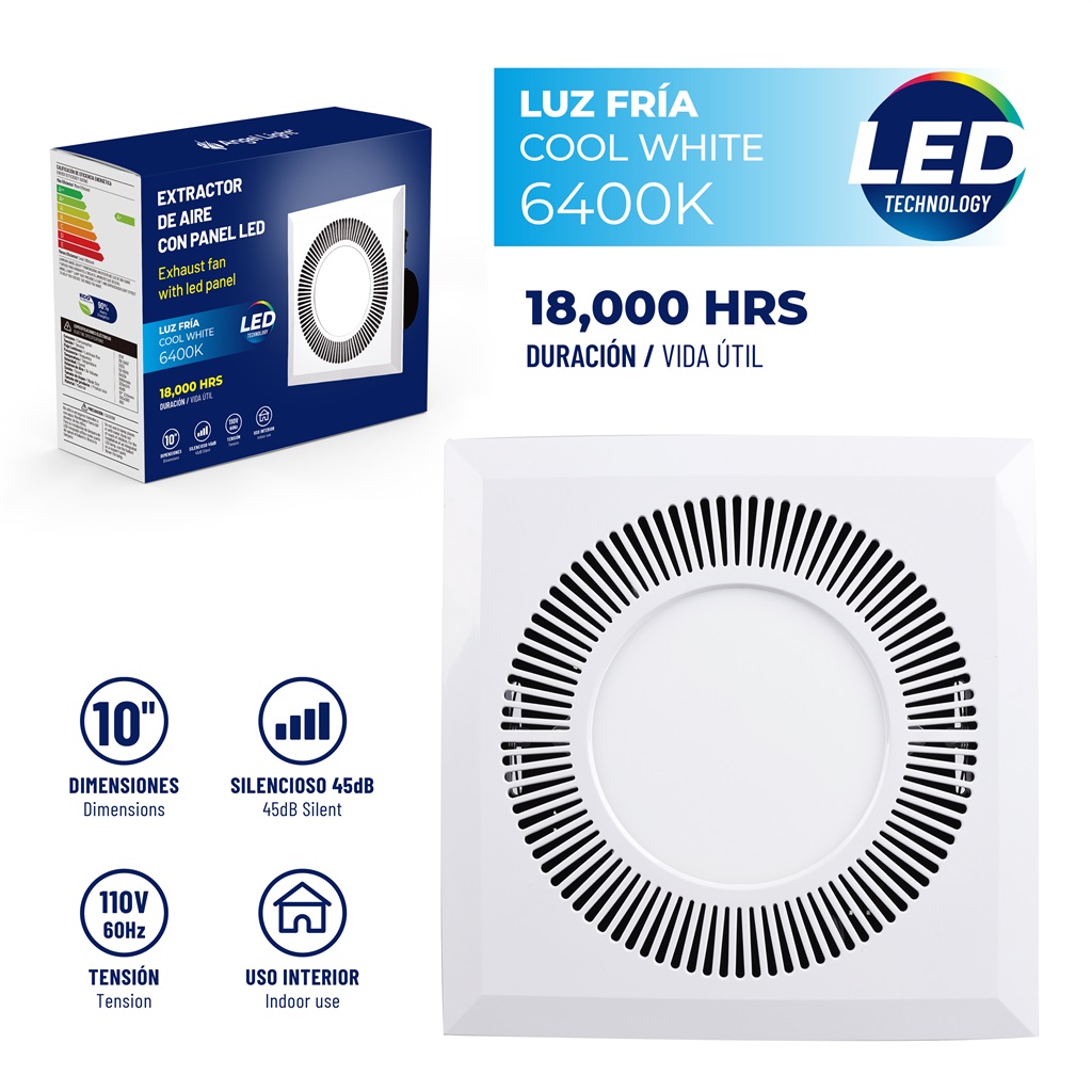 EXTRACTOR AIRE 10 C/LUZ 25W TECHO ANGEL LIGHT 5-272