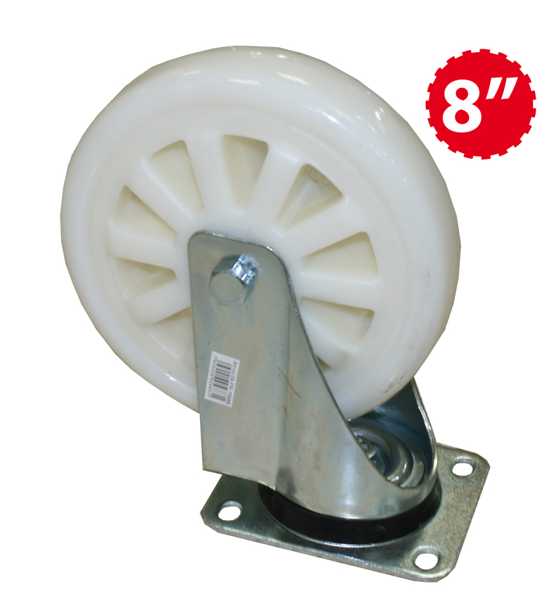 RUEDA GIRATORIA BLANCA 8" INDUSTRIAL SACO 5-393