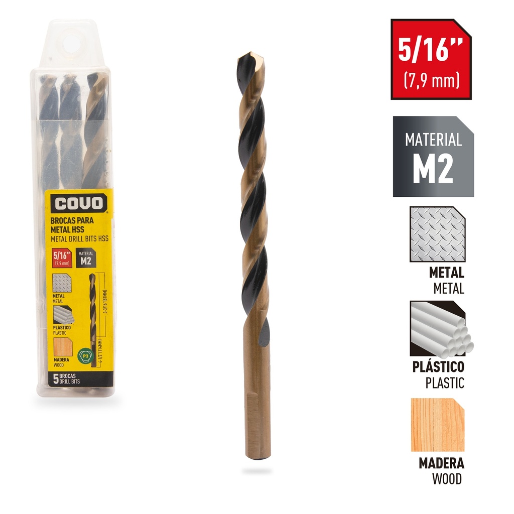 MECHA HSS METAL x 5/16 x 5 UNID 5-556