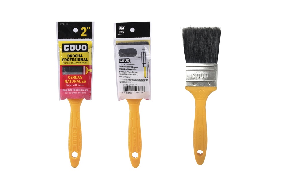 BROCHA CERDA NEGRA 2" COVO 5-733