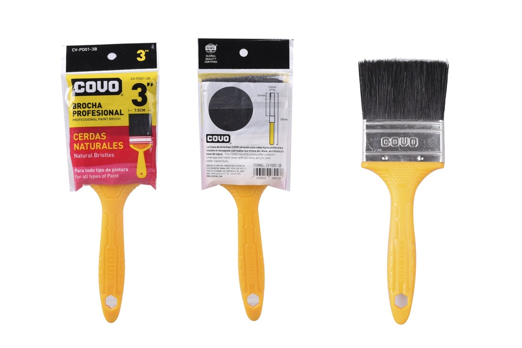 BROCHA CERDA NEGRA 3" COVO 5-735