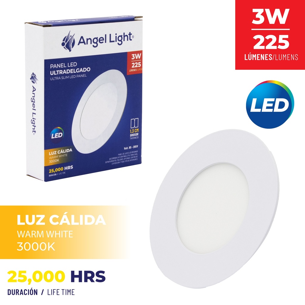 PANEL LED EMP RED LUZ CALIDA 3W ANGEL L 5-772