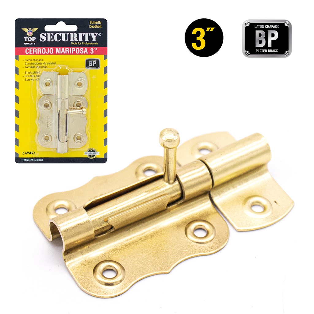 PASADOR MARIPOSA 3" SECURITY 5-795