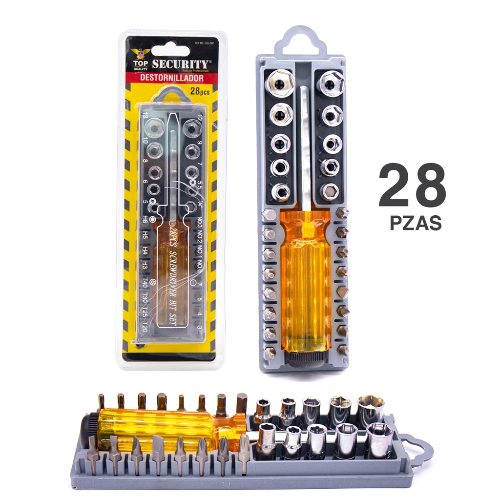 JUEGO DESTORNILLADORES 28 EN 1 SECURITY 5-809