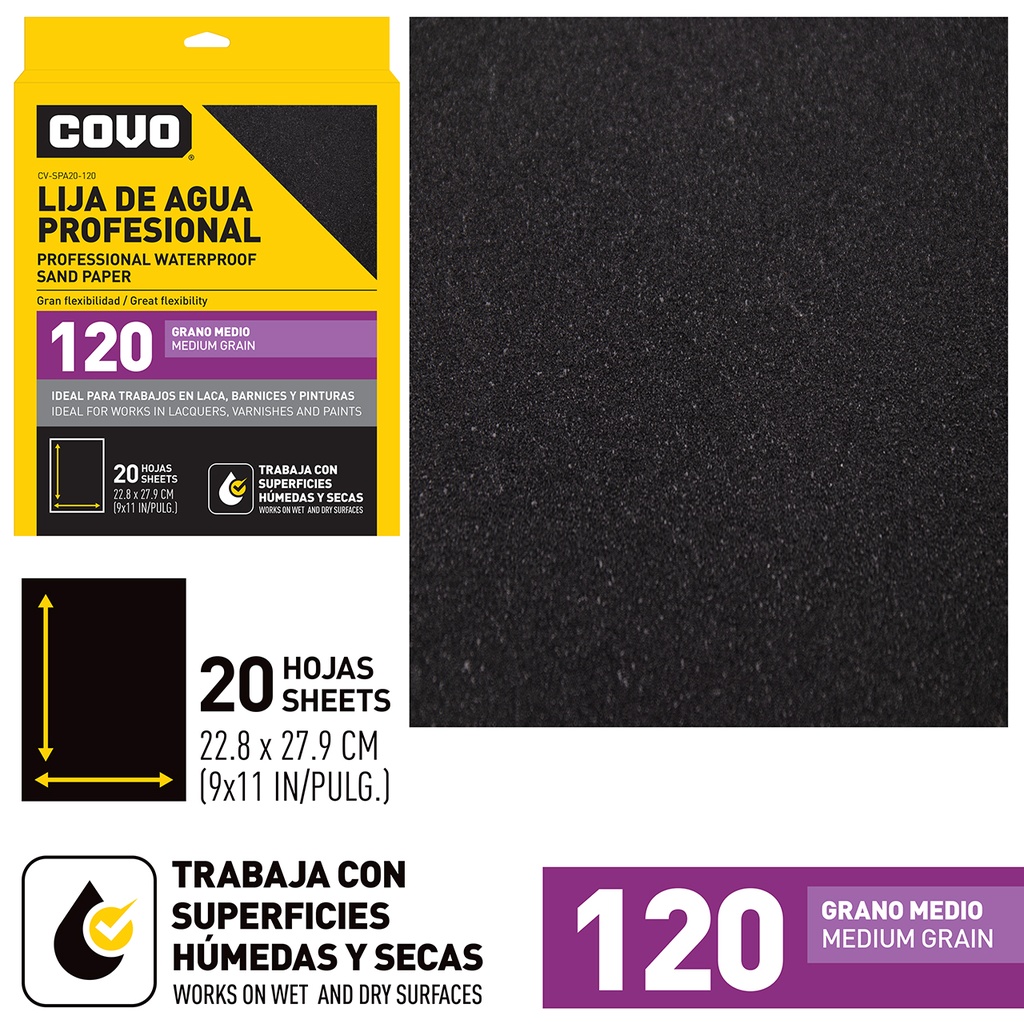 [5-843] LIJA GRANO 120 x UNID COVO 5-843