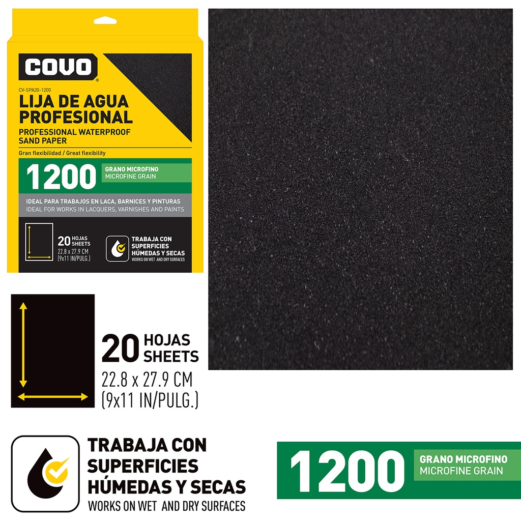 LIJA GRANO 1200 x UNID COVO 5-845