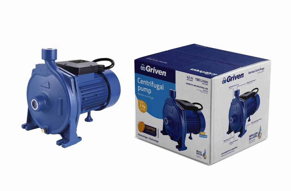 BOMBA CENTRIFUGA 2" HP 100% COBRE GRIVEN 5-859