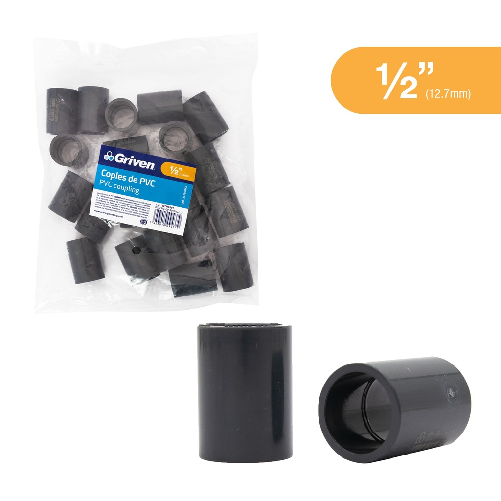 UNION AGUA FRIA 1/2" GRIS GRIVEN 5-929