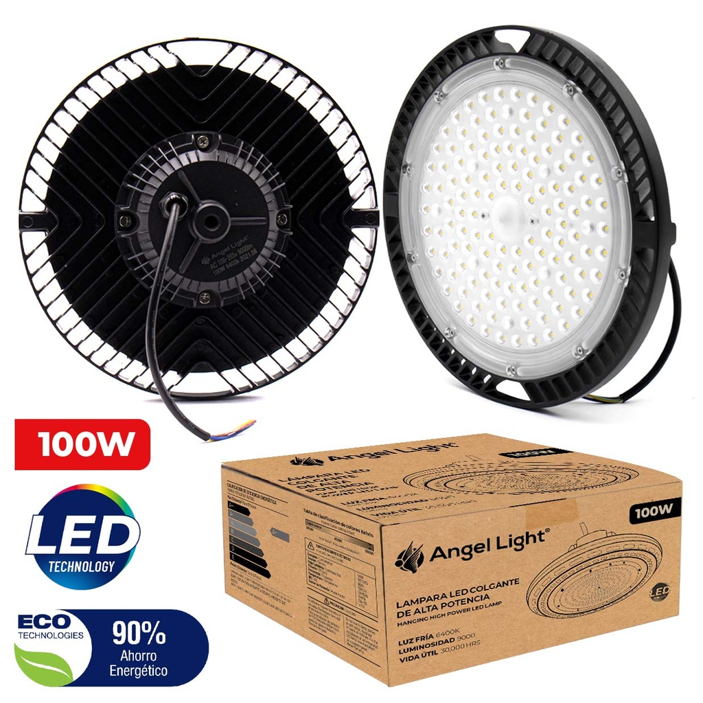 LAMPARA LED COLGANTE 100W ALTA POTENCIA ANGEL LIGHT 5-936 (DESC) 