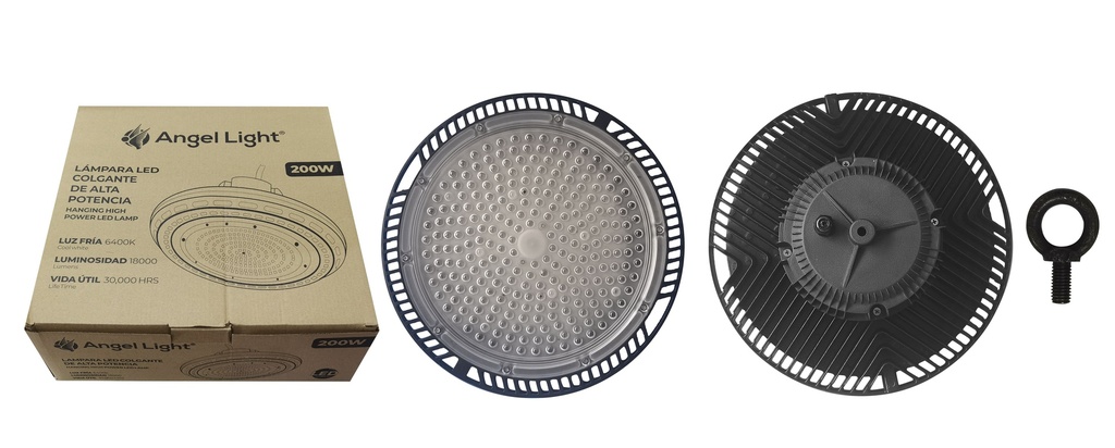 LAMPARA LED COLGANTE 200W ALTA POTENCIA ANGEL LIGHT 5-938 (DES)