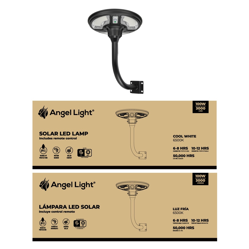 [6-005] LAMPARA LED 100W SOLAR ANGEL LIGHT 6-005