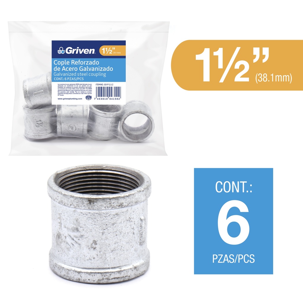 ANILLO GALVANIZADO 1 1/2" GRIVEN 6-114