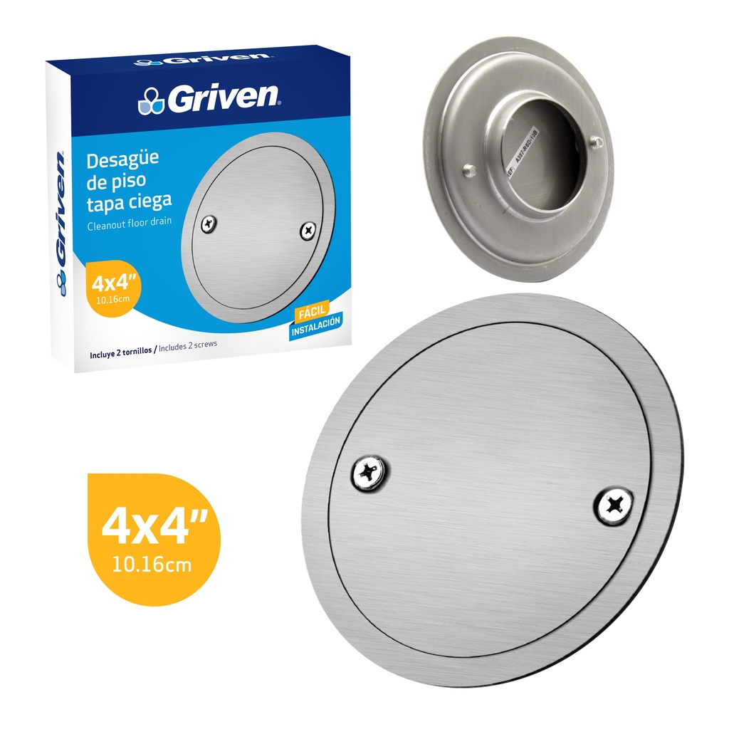 REJILLA REDONDA CIEGA P/DESAGUE GRIVEN 6-122