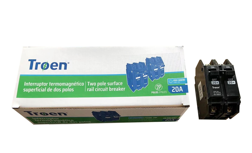 BREAKER SUPERFICIAL 2x20A TROEN 6-234