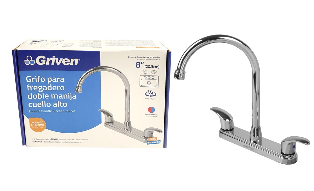 LLAVE FREGADERO DOBLE METALICA GRIVEN 6-275